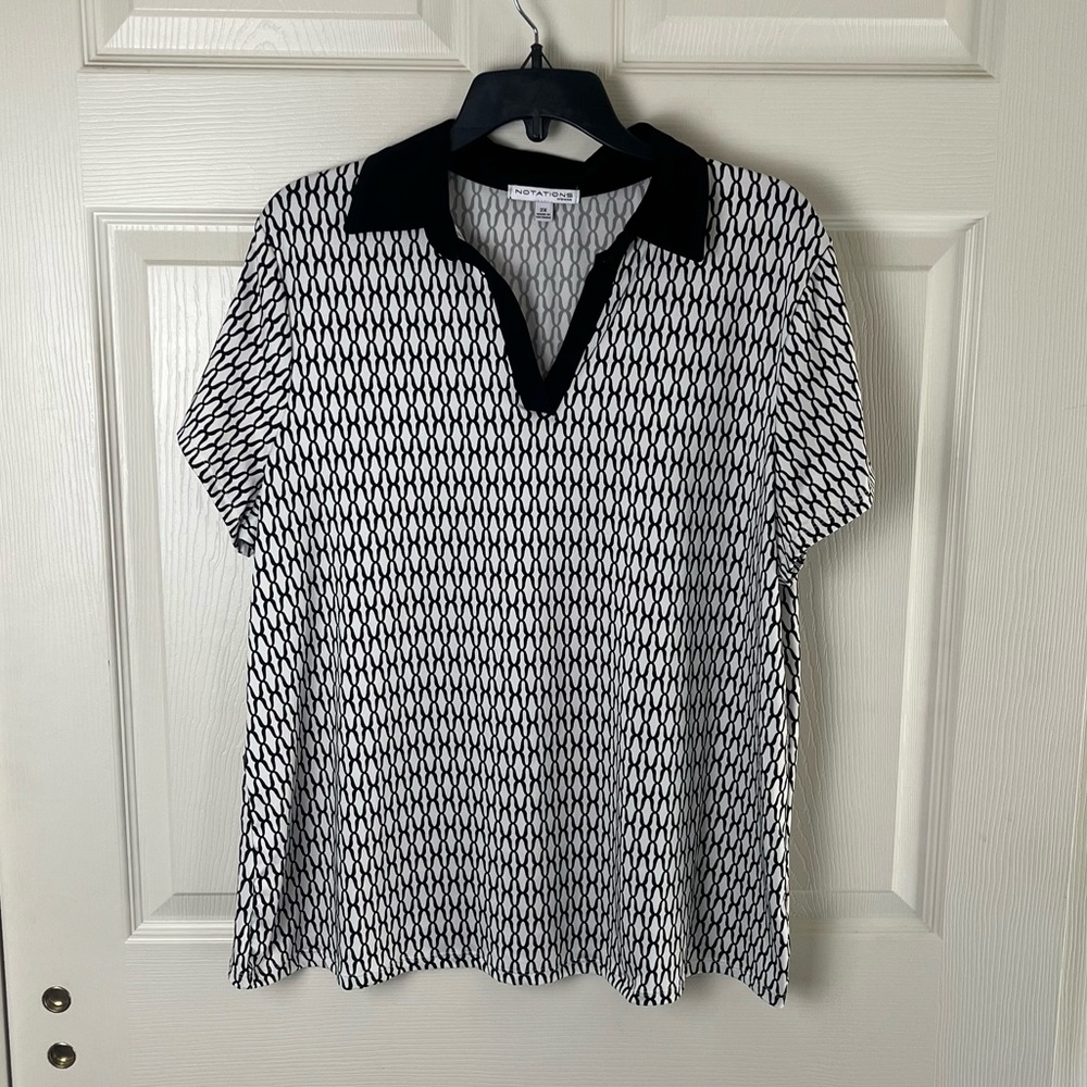 Notations Patterned Blouse